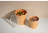 Le bol à soupe peut également être fermé hermétiquement à l'aide d'un couvercle en PP disponible en option.