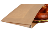 Le petit soufflet latéral permet d’emballer également des collations hautes dans la pochette, facilement et en toute sécurité 