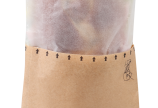Snack-Bag brun avec bande de vision en papier cristal