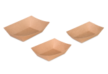 les barquettes sont disponibles en trois tailles avec des volumes de remplissage différents