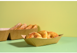 les plateaux à snacks écologiques et non imprimés sont idéaux pour votre restauration