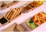 les plateaux à snacks durables et non imprimés sont idéaux pour votre restauration