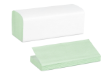 Essuie-mains papier pliage V zigzag, 2 plis, vert