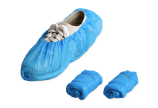 Couvre-chaussure bleu à usage unique CPE