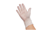 Gants en vinyle transparent
