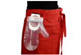 La barre métallique «Multiuse» peut également être fixée au tablier ou à la ceinture du pantalon