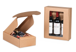 Carton cadeau pour bouteilles avec fenêtre