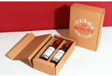 carton à bouteilles élégant pour Noël