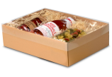 Boîte télescopique brune avec couvercle transparent 
