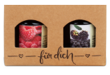 grâce à la surface lisse, vous pouvez mettre une inscription sur le carton très facilement 