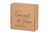 grâce à la surface lisse, vous pouvez inscrire facilement un message personnel sur le carton 