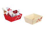 Panier cadeau avec cœurs