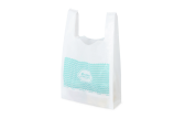 Sac bretelles 240×120×450 mm, «Genuss», blanche, 14 µm, en liasses HDPE