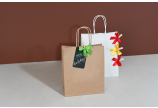 Sac en papier kraft avec cordon torsadé