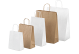Sac en papier kraft avec cordon torsadé