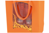 fenêtre en film PET - le contenu du sac en papier kraft est bien visible