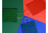 Sac en papier avec poignées torsadées brunes