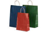 Sac en papier avec poignées torsadées brunes