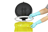 la bague de serrage permet de fixer le sac facilement