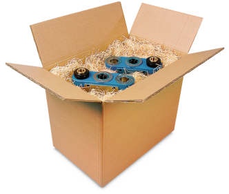 Boîte pliable triple cannelure brune