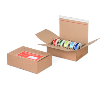 Carton d'expédition pour envois SmallPac avec fermeture adhésive