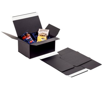 Carton d'expédition avec fermeture adh. FULL BLACK