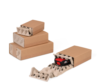 Etui-fourreau avec calage fibre moulée SOFT-PAC GREEN