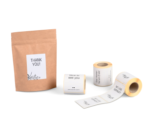 Étiquette de fermeture papier, imprimée