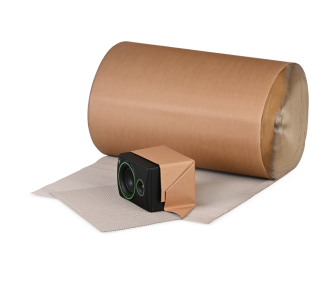 Carton ondulé en rouleau flexible pré-rainuré