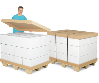 guter Kantenschutz durch längsseitig doppelte Wellpappe