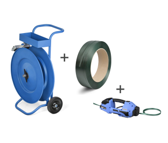 Kit de cerclage feuillard PET + OR-T 270 + dévidoir