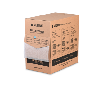 Film mousse PE RECYCLE dans un carton distributeur