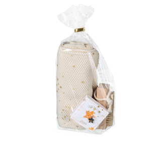 Sachet à fond croisé en OPP avec des étoiles