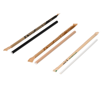 Paille à boire en papier enveloppée