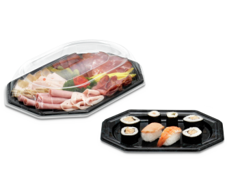 Plateau traiteur en rPET, octogonale