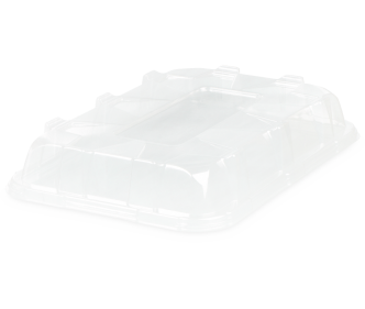 rPET dom-couvercle pour le plat