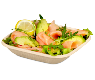 Bol en bagasse rectangulaire