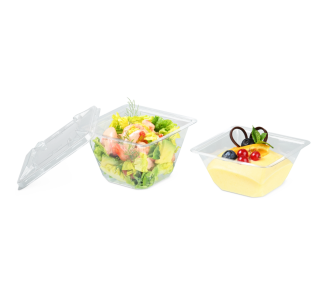 Coupe pyramid en rPET & couvercle 