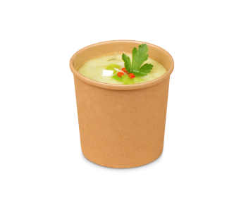 Gobelet en carton/Gobelet à soupe brun PREMIUM