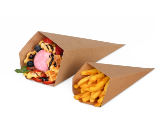 Sac pointu en carton brun