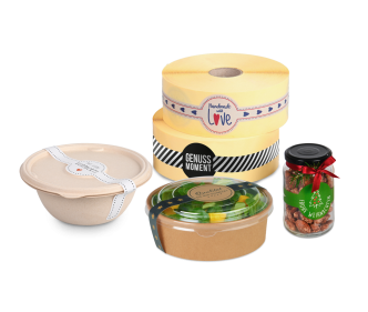 Etiquette oblongue à motif sur le rouleau