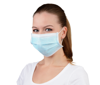 Masque jetable 3 couches type 2, bleu