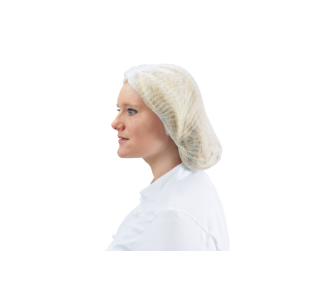 Charlotte jetable en non-tissé PP, blanche