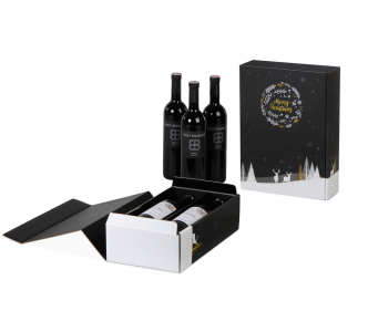 Carton cadeau pour bouteilles MERRY X-MAS
