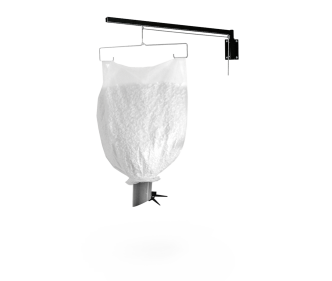 Bras pivotant avec dispositif de remplissage à monter au mur