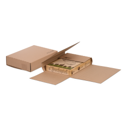 Étui-croix en carton, une seule pièce, hauteur variable