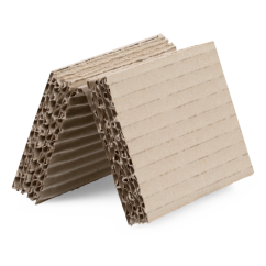 Plaque fendue en carton ondulé