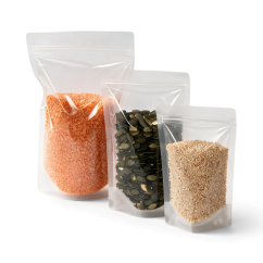 Sachet autoporteur transparent