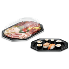 Plateau traiteur en rPET, octogonale