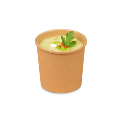 Gobelet en carton/Gobelet à soupe brun PREMIUM